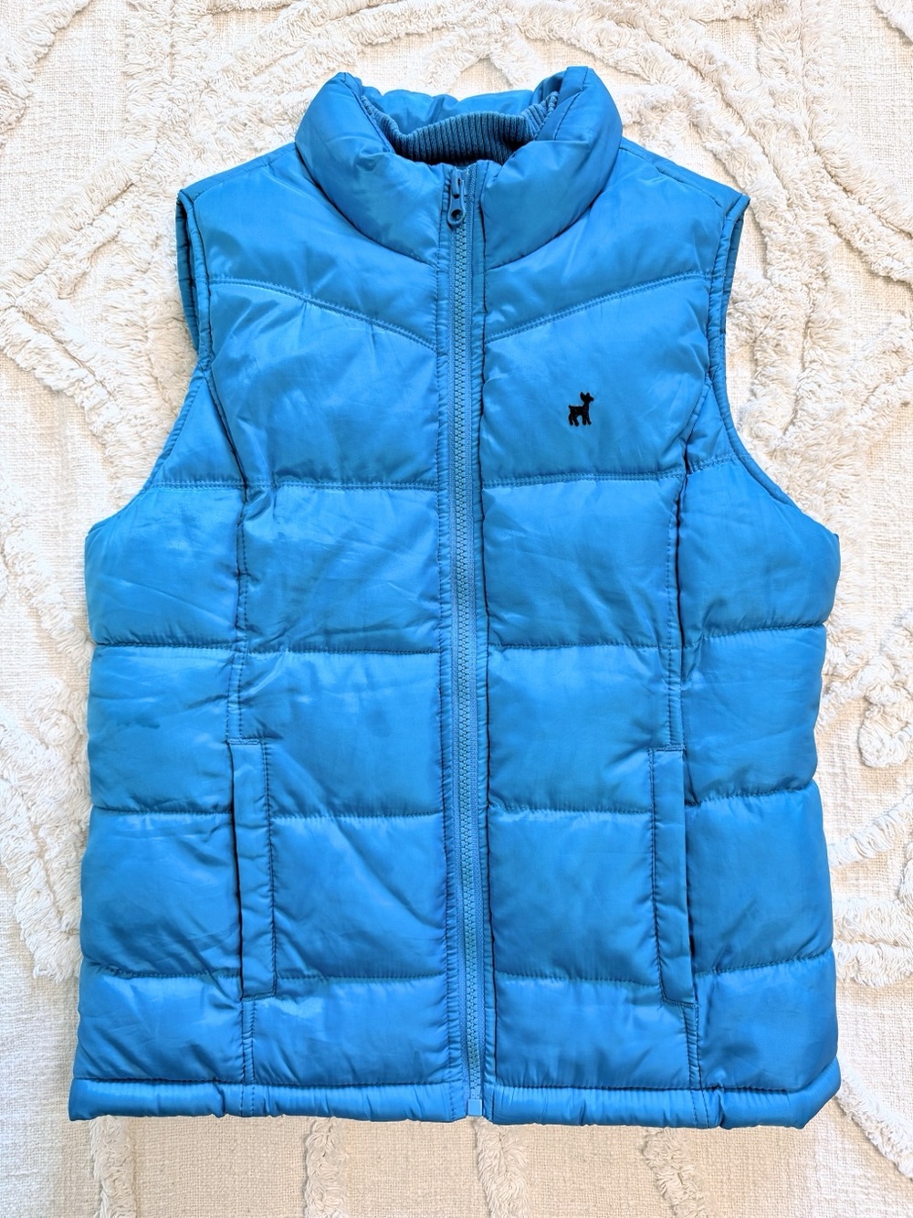Old Navy Kids Large Blue Puffer Vest Fleece Lined NWOT